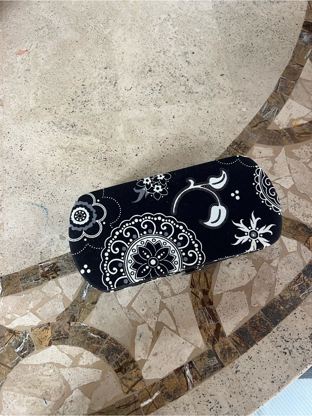 Black and White Floral Wallet